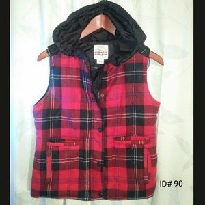 Sleeveless Plaid Vest
